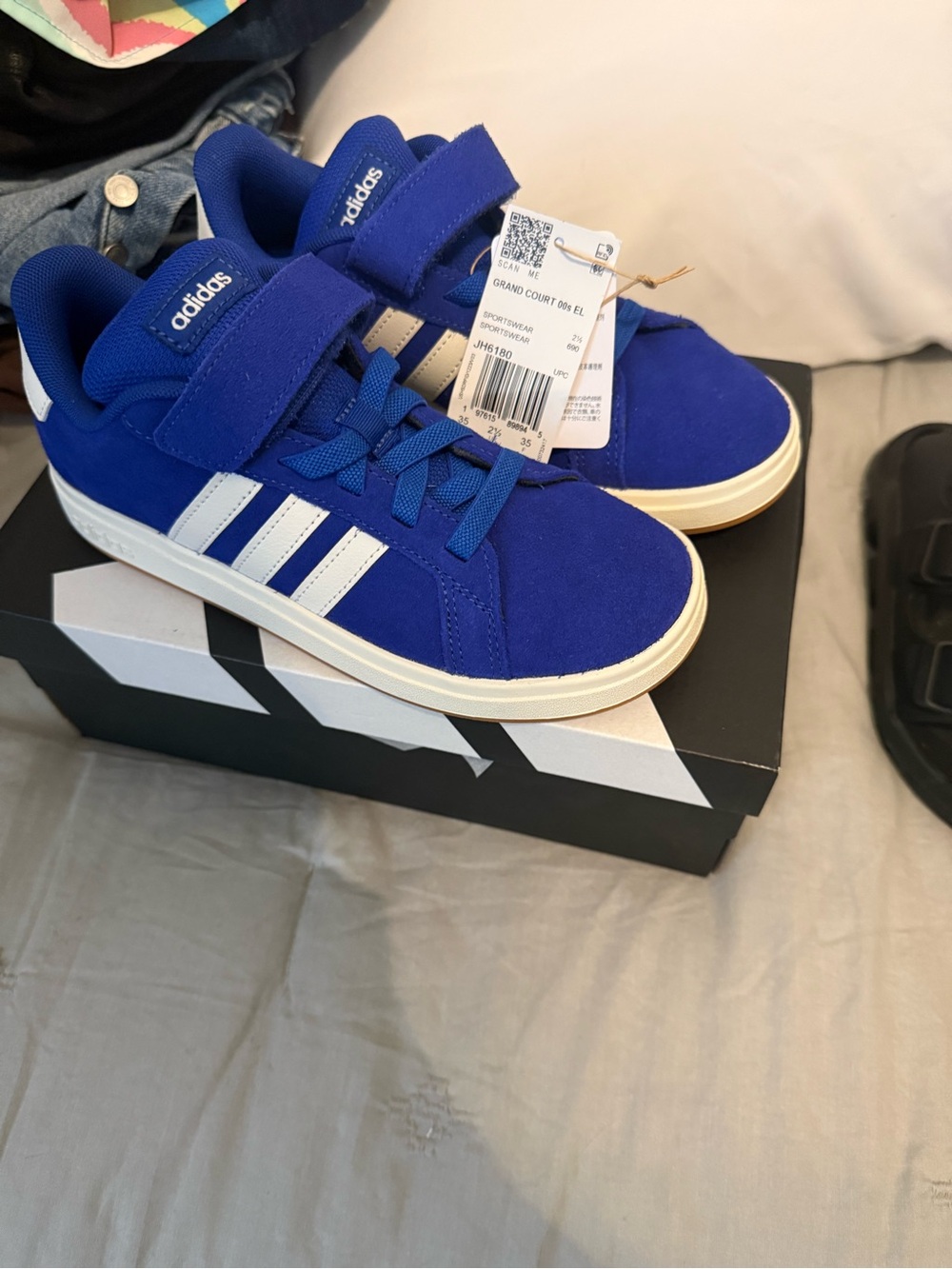 adidas Kids' Royal Blue Grand Court Sneakers sz 3
